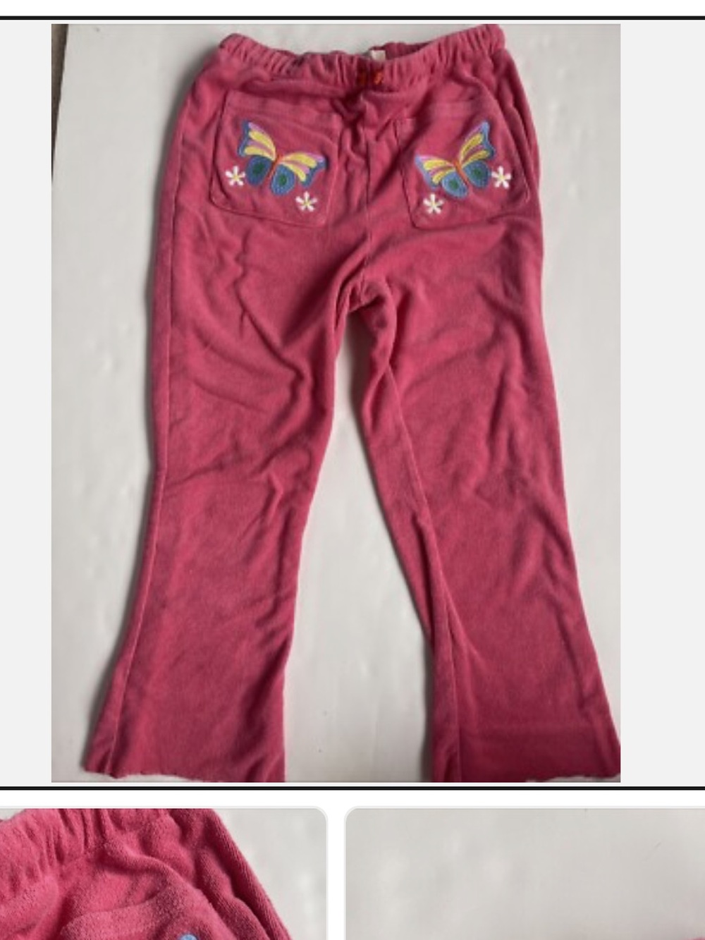 Boden Girls Butterfly Toweling Pants Size 7